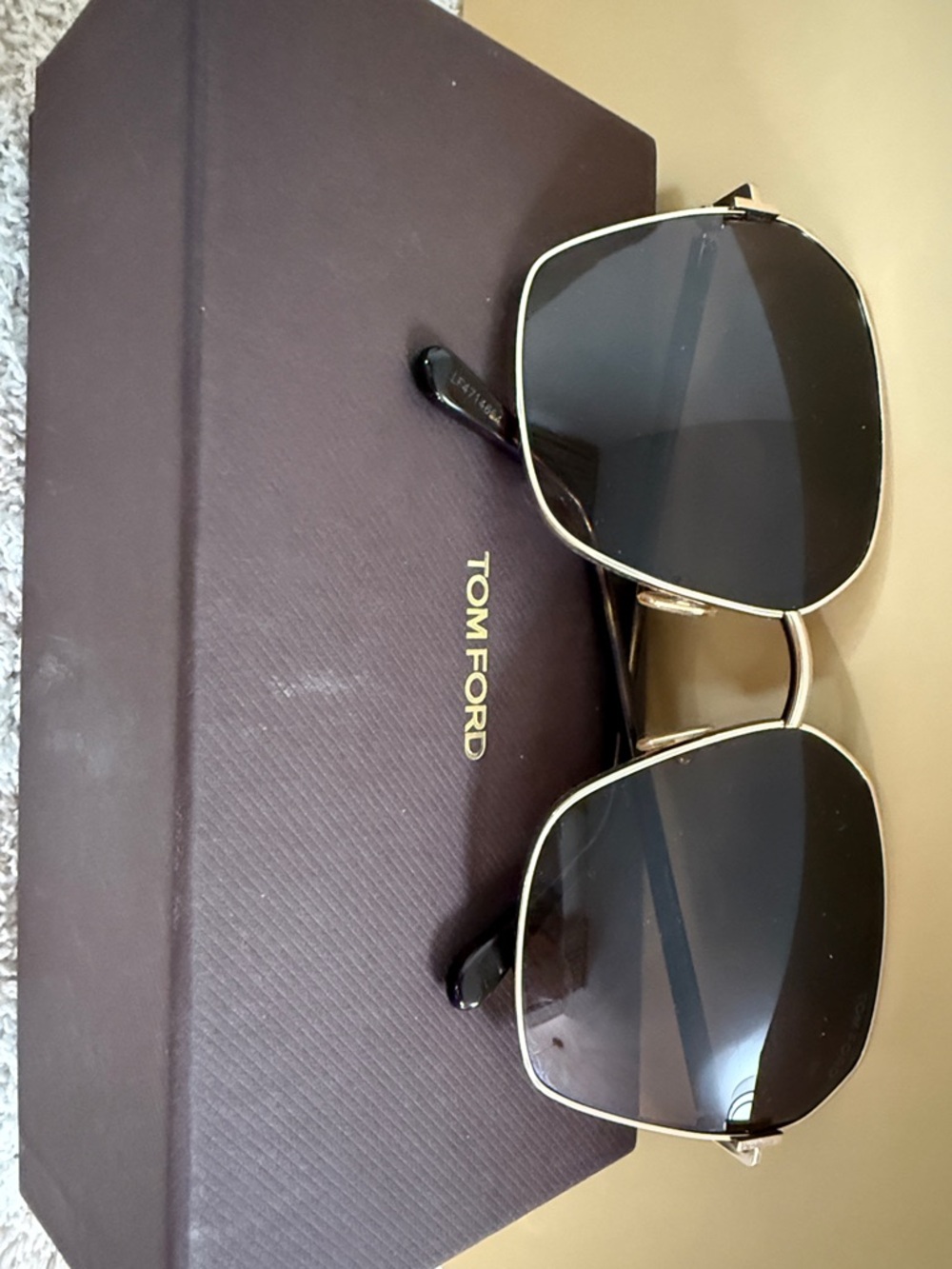 Tom Ford Claudia 2 Gold Metal Sunglasses with Black Lenses